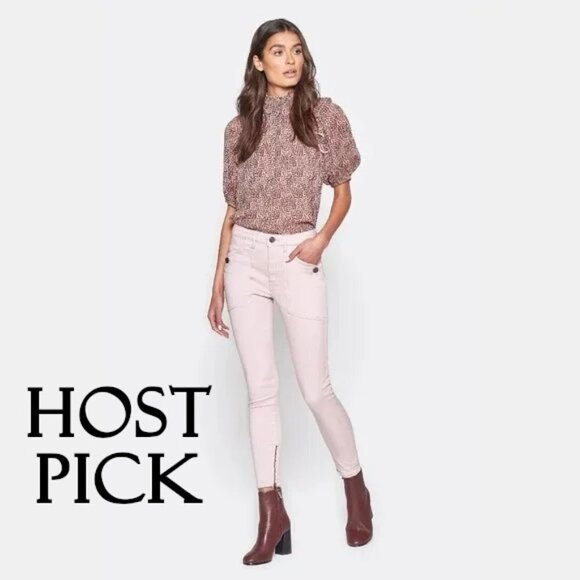 NWT Joie light pink slim fit crop leg skinny jeans, 27 - Picture 1 of 15